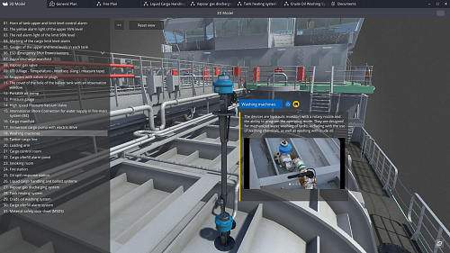 3D stand. Virtual ship. Crude oil tanker