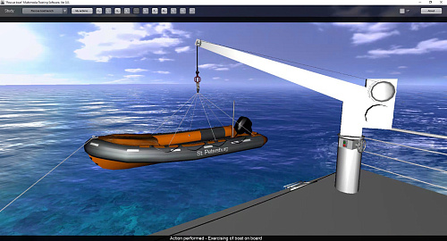 Rescue boat simulation software