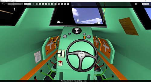 Davit launched lifeboat simulation software