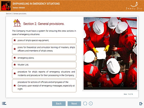 ELM Shiphandling in emergency situations