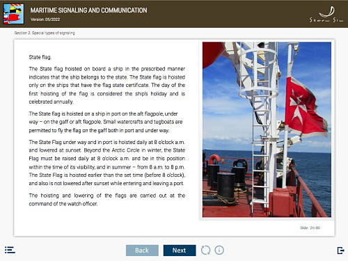 ELM Maritime signaling and communication