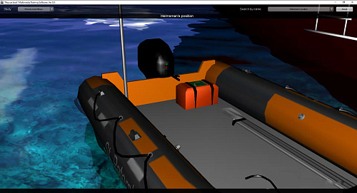 Rescue boat simulation software