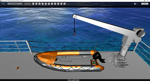 Rescue boat simulation software