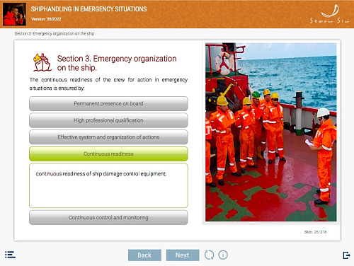 ELM Shiphandling in emergency situations