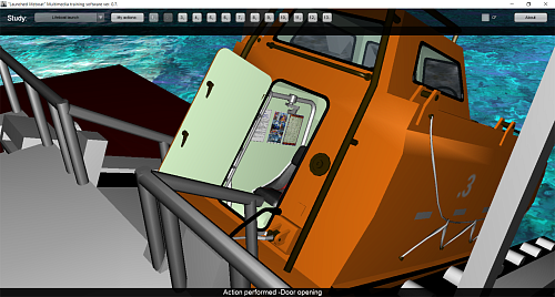 Freefall lifeboat simulation software
