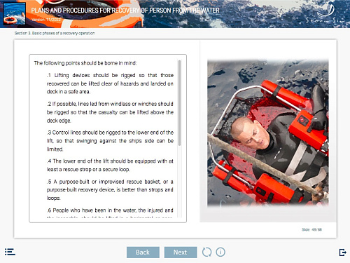 ELM Plans and procedures for recovery of person from the water