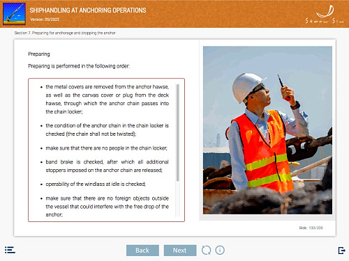 ELM Shiphandling at anchoring operations