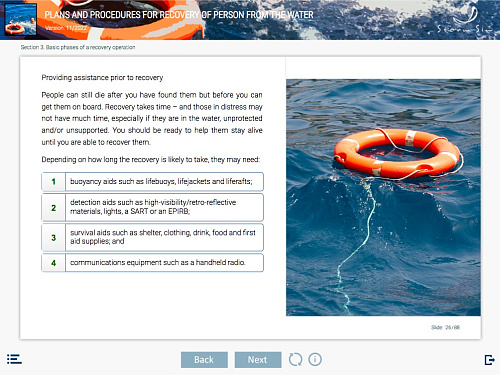 ELM Plans and procedures for recovery of person from the water